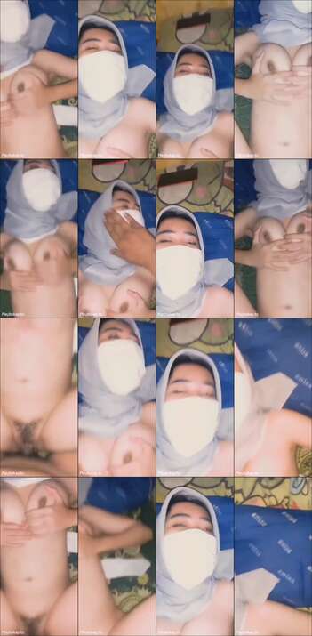 Video HIjab Masker Putih Merem Keenakan