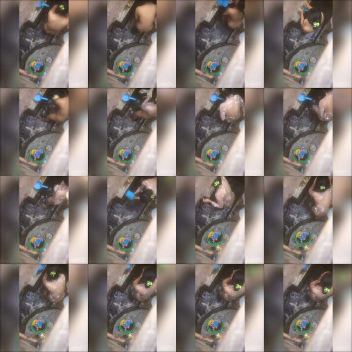 Video Mandi Sore Gayung Biru